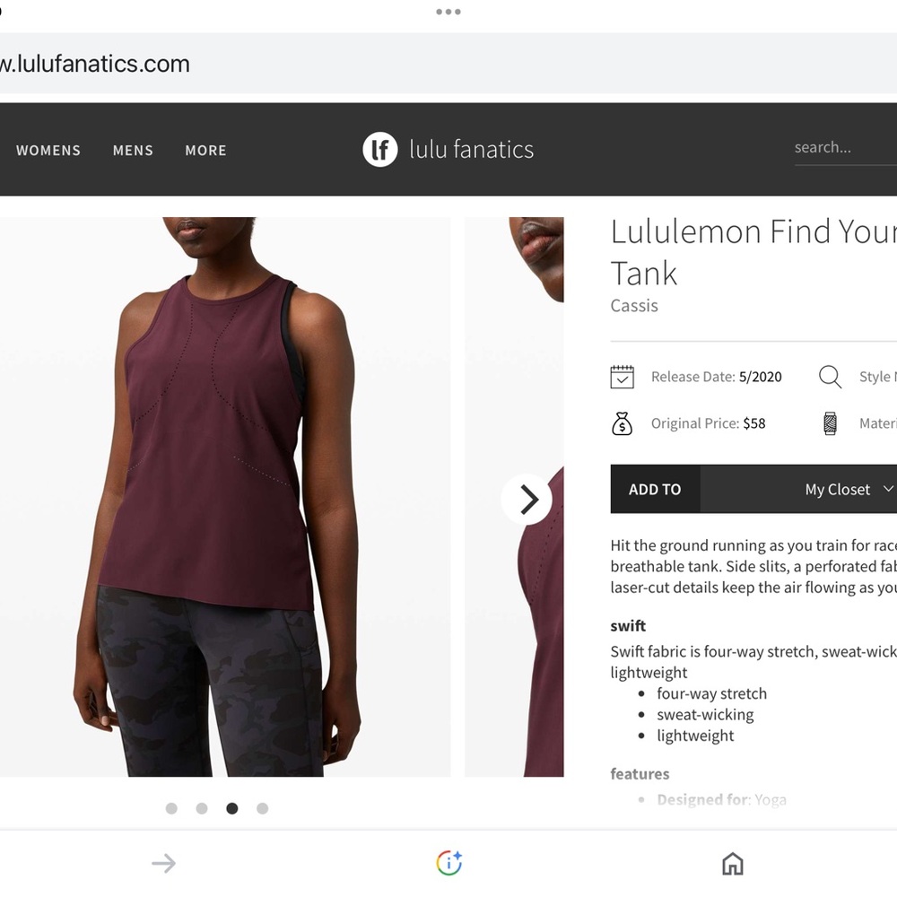 Lululemon Find Your Pace Tank Top
